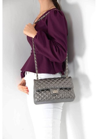 Silver & Polo Platin Platin Sp1054 Platin Platin Kadın Omuz Çantası Platin