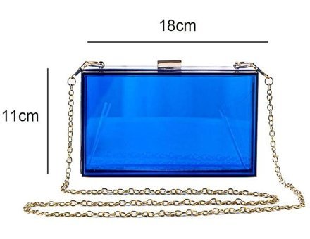 Alibee Akrilik Şeffaf Üç Boyutlu Bag Kadın Omuz Çantası Kırmızı