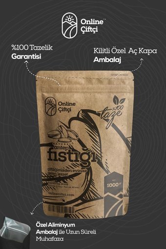 Karlıoğlu Natural Kabuklu Kavrulmuş Gaziantep Yöresi Tane Antep Fıstığı 1 kg