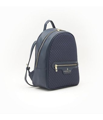 London Fog Peter Nylon Quilt Backpack 23003 Kadın Omuz Çantası Lacivert