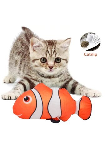 Tineke Hareketli Diş Kaşıma Yavru Balık Kedi Oyuncağı