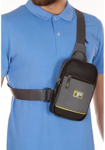 Yb Collection Al3873 Unisex Su Geçirmez Kulaklık Çıkışlı Kadın Omuz Çantası Gri