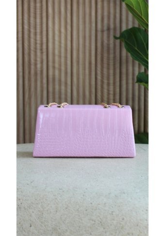Watchofroyal Desenli Ve Lotus Kadın Omuz Çantası Pembe