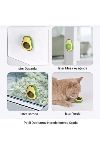 Keyfi Sepet Hareketli Kedi Otlu Diş Kaşıma Yavru Top Kedi Oyuncağı