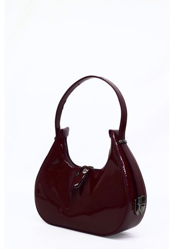 Swessa Deri Baget Cherry Bag Kadın Omuz Çantası Bordo