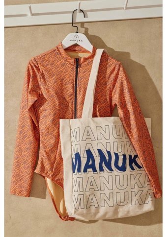 Manuka B Körüklü Bez Kadın Omuz Çantası Bej