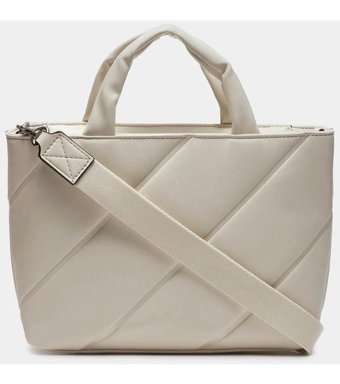 Calvin Klein K60K611957 Yan Kadın Omuz Çantası Beyaz