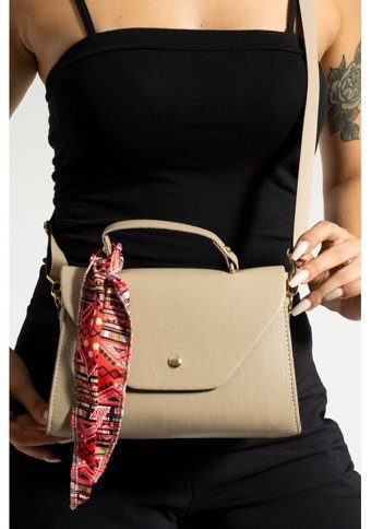 Valu Accessorize Fularlı Mıknatıslı Kadın Omuz Çantası Vizon