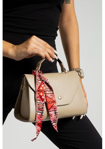 Valu Accessorize Fularlı Mıknatıslı Kadın Omuz Çantası Vizon