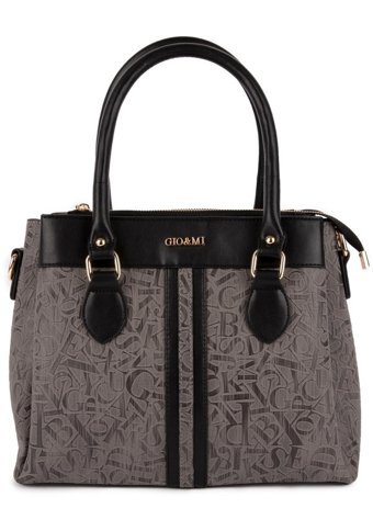 Gio&Mi Elvin Ee181307 Yazılı Kadın Omuz Çantası Gri