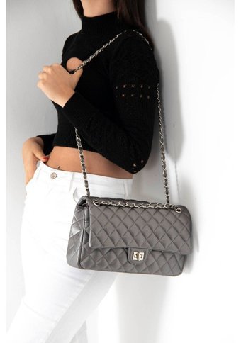 Silver & Polo Platin Platin Sp1059 Platin Platin Kadın Omuz Çantası Platin