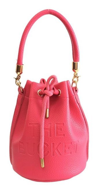 Çlk Accessories Büzgülü Kova Kadın Omuz Çantası Pembe