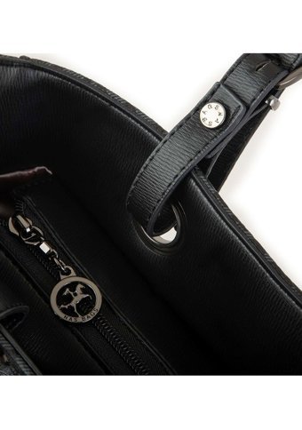 Byhakan Nas Bag1272 Yazılı Kadın Omuz Çantası Siyah