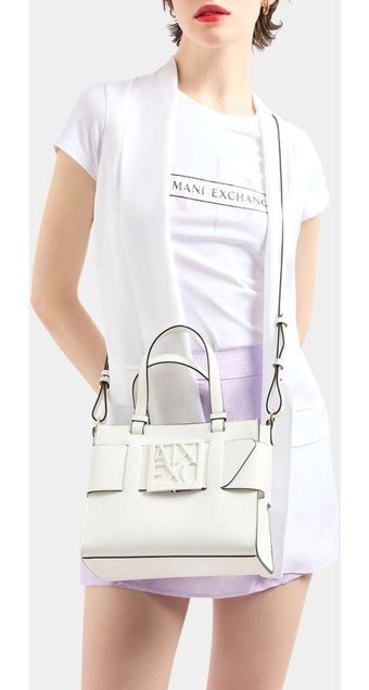 Armani Exchange 942690 0A874 47710 Kadın Omuz Çantası Beyaz