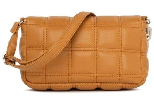 Bagmori Nakışlı Kapaklı Mini Kadın Omuz Çantası Camel