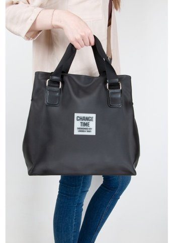 Byhakan Patlı Shopper Gl013 Kadın Omuz Çantası Siyah