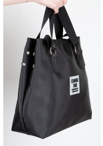 Byhakan Patlı Shopper Gl013 Kadın Omuz Çantası Siyah