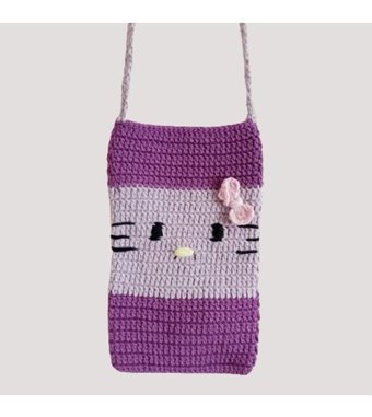 El Emeği Hello Kitty Kadın Omuz Çantası Çok Renkli