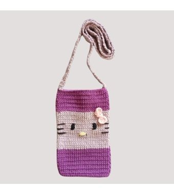 El Emeği Hello Kitty Kadın Omuz Çantası Çok Renkli