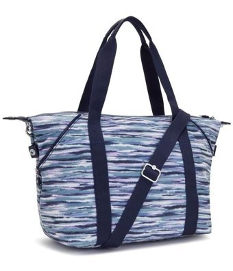 Kipling Art Brush Strıpes Kadın Omuz Çantası Mavi