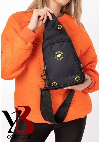 Yb Collection ıal3872 Unisex Su Geçirmez Kulaklık Çıkışlı Kadın Omuz Çantası Siyah