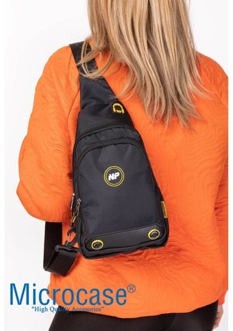 Yb Collection ıal3872 Unisex Su Geçirmez Kulaklık Çıkışlı Kadın Omuz Çantası Siyah