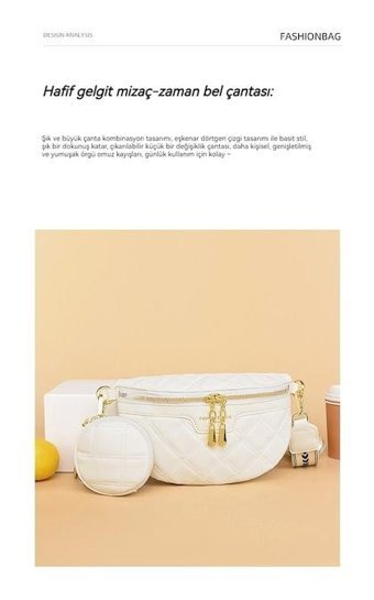 Worryfreeshopping Lbw Çok Yönlü Modaya Uygun Sade Niş Dokulu Kadın Omuz Çantası Beyaz