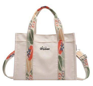 Oloey Retro Tote Kadın Omuz Çantası Krem