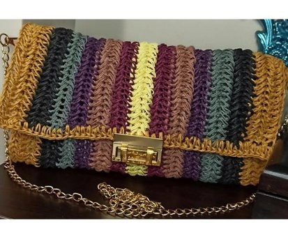 Ecndesing Handmade Kutu Kadın Omuz Çantası Çok Renkli