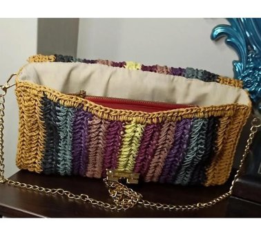 Ecndesing Handmade Kutu Kadın Omuz Çantası Çok Renkli
