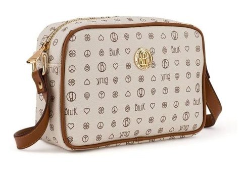 Bilik Deri Monogram Nv 1002Mn Kadın Omuz Çantası Bej - Taba