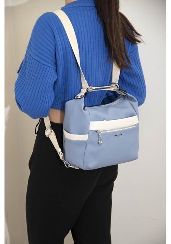 Silver & Polo A. Nv1135 A. Kadın Omuz Çantası Mavi - Kemik