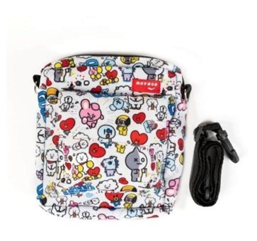 Shopiolog Bt21 Desenli Çırtlı Dik Renkli Kadın Omuz Çantası Çok Renkli
