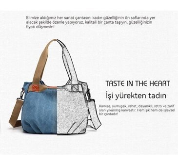 Eternal Luck Basit Ve Çok Yönlü Retro Kanvas Kadın Omuz Çantası Yeşil