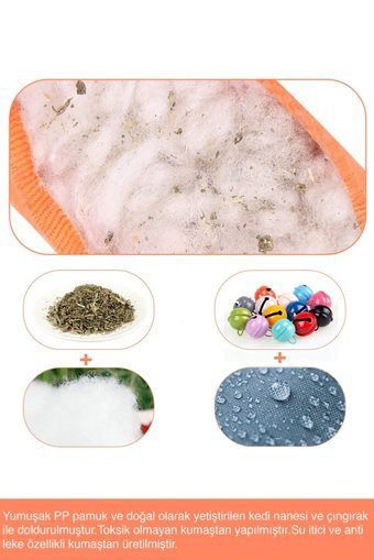 Petish Hareketli Peluş Tüylü Tırmalama Yavru Çıngırak Kedi Oyuncağı