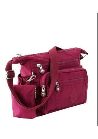 Mega Bag Krinkıl Kumaş Mega213 Kadın Omuz Çantası Bordo