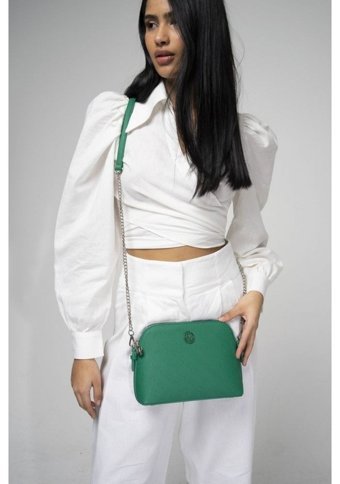 Valentino Orlandi Monogram Vlt044 Kadın Omuz Çantası Yeşil