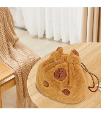 Magideal Suntek Capybara İpli Alışveriş Caddesi Seyahati Kadın Omuz Çantası Kahverengi