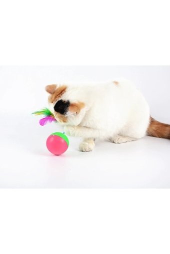 Cmt Hareketli Peluş Tüylü Tırmalama Yavru Top Kedi Oyuncağı
