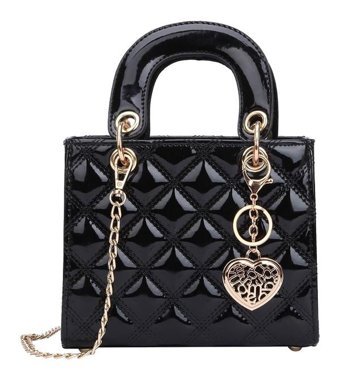 Summer Love Kore Tarzı Moda Küçük Kare Çok Yönlü Eşkenar Dörtgen Kadın Omuz Çantası Siyah