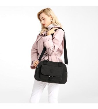 Smart Bags Krinkıl Kumaş 1122 Kadın Omuz Çantası Siyah