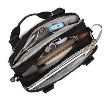 Smart Bags Krinkıl Kumaş 1122 Kadın Omuz Çantası Siyah