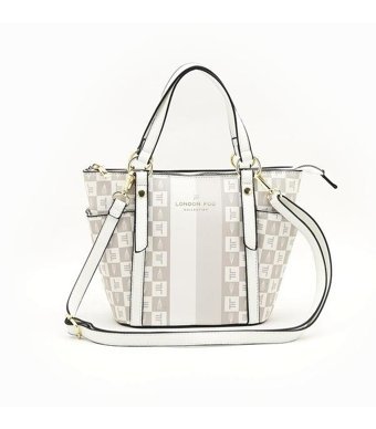 London Fog Freya Sıgnature Tote 22959 Kadın Omuz Çantası Beyaz