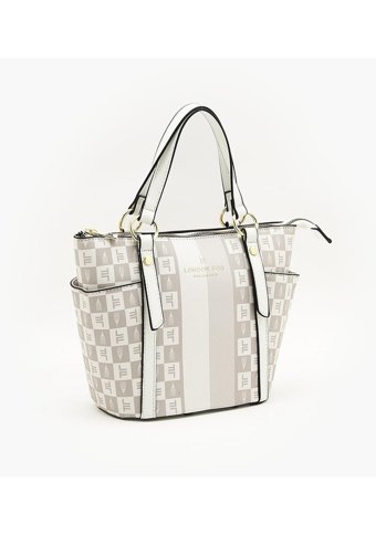 London Fog Freya Sıgnature Tote 22959 Kadın Omuz Çantası Beyaz