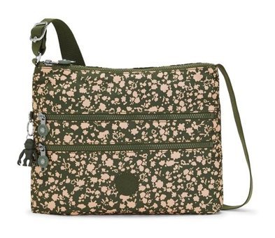 Kipling Alvar Fresh Floral Kadın Omuz Çantası Yeşil - Bej
