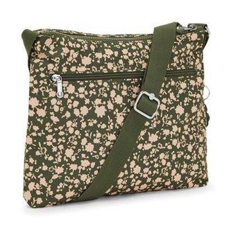 Kipling Alvar Fresh Floral Kadın Omuz Çantası Yeşil - Bej