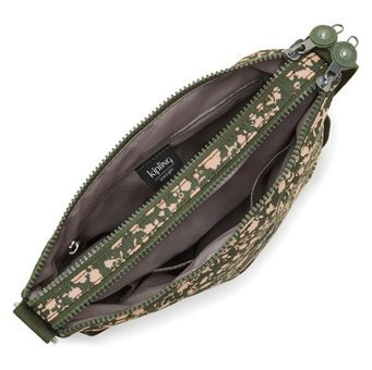 Kipling Alvar Fresh Floral Kadın Omuz Çantası Yeşil - Bej