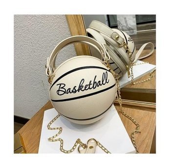 Jzcat Basketbol Şekli Zincir Tasarım Şık Kadın Omuz Çantası Pembe