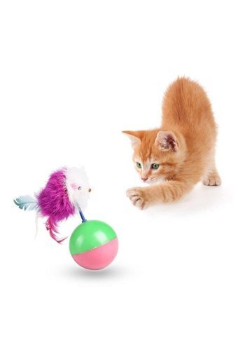 Cmt Hareketli Diş Kaşıma Yavru Top Kedi Oyuncağı
