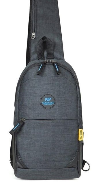 Newish Polo 2056 Unisex Body Bag Kadın Omuz Çantası Siyah - Lacivert - Krem